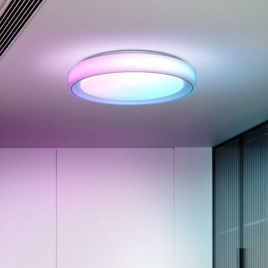 Dimmbare LED-RGB-Deckenleuchte FLOCO LED/30W/230V 3000-6500K + RGB/6W d 40cm + Fernbedienung