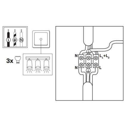 Dimmbare LED RGBW Badezimmer-Einbauleuchte TURYN 3xGU10/6,5W/230V 2700-6500K Wi-Fi IP44 Weiß