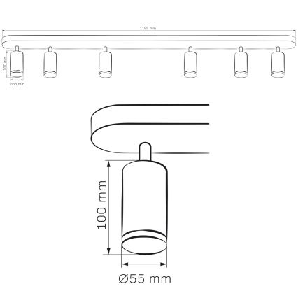 Dimmbare LED RGBW Badezimmer-Einbauleuchte TURYN 6xGU10/6,5W/230V 2700-6500K Wi-Fi IP44 Weiß