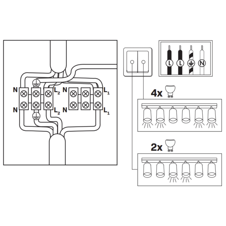 Dimmbare LED RGBW Badezimmer-Einbauleuchte TURYN 6xGU10/6,5W/230V 2700-6500K Wi-Fi IP44 Weiß