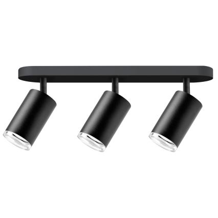 Dimmbare LED RGBW Badezimmer Einbaustrahler TURYN 3xGU10/6,5W/230V 2700-6500K Wi-Fi IP44 schwarz