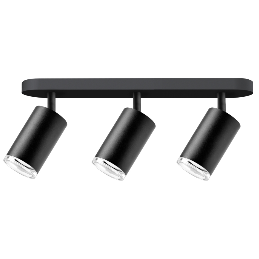 Dimmbare LED RGBW Badezimmer Einbaustrahler TURYN 3xGU10/6,5W/230V 2700-6500K Wi-Fi IP44 schwarz