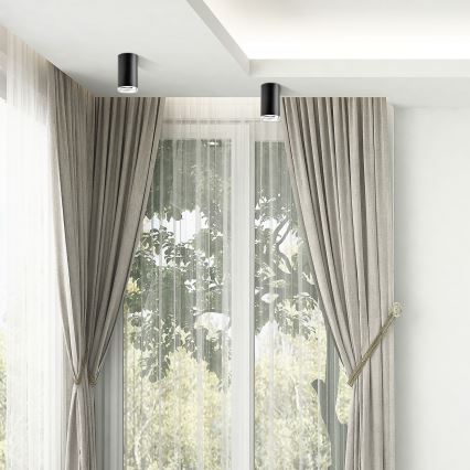 Dimmbare LED RGBW Badezimmer-Spotlampe TURYN 1xGU10/6,5W/230V 2700-6500K Wi-Fi IP44 schwarz
