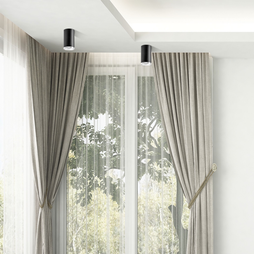 Dimmbare LED RGBW Badezimmer-Spotlampe TURYN 1xGU10/6,5W/230V 2700-6500K Wi-Fi IP44 schwarz