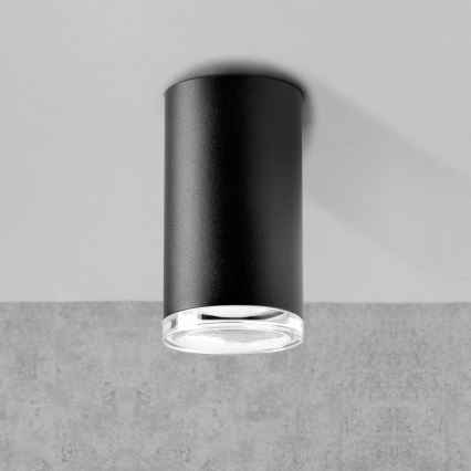 Dimmbare LED RGBW Badezimmer-Spotlampe TURYN 1xGU10/6,5W/230V 2700-6500K Wi-Fi IP44 schwarz