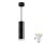 Dimmbare LED RGBW Badezimmerpendelleuchte TURYN 1xGU10/6,5W/230V 2700-6500K Wi-Fi IP44 Schwarz