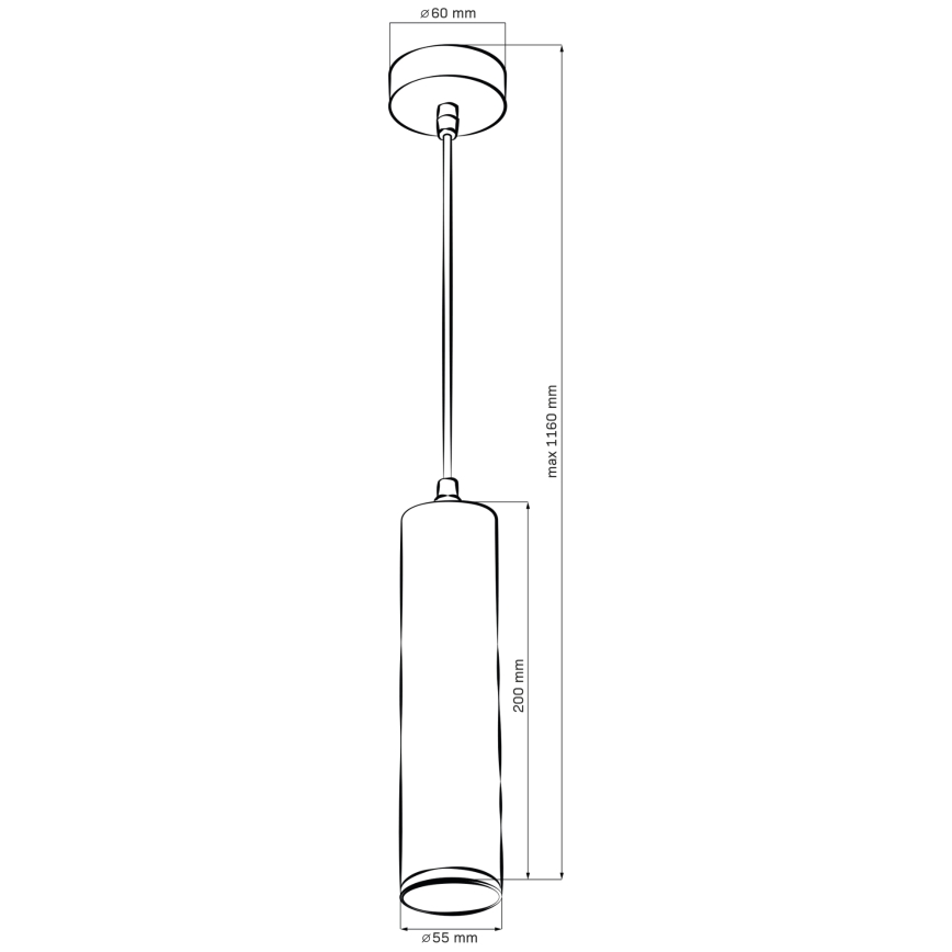 Dimmbare LED RGBW Badezimmerpendelleuchte TURYN 1xGU10/6,5W/230V 2700-6500K Wi-Fi IP44 Schwarz