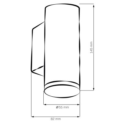 Dimmbare LED RGBW Badezimmerwandleuchte TURYN 1xGU10/6,5W/230V 2700-6500K Wi-Fi IP44 Schwarz