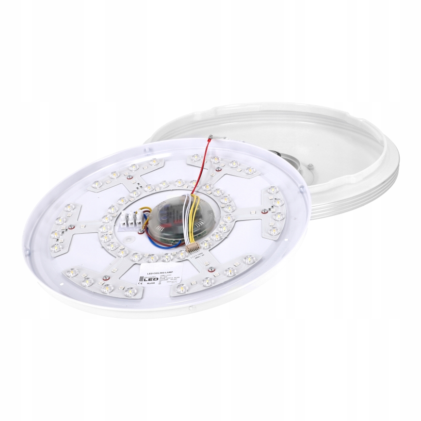 LED RGBW dimmbare Deckenleuchte mit integriertem Lautsprecher, LED/60W/230V, 3000–6000K, Ø 40 cm, Weiß + Fernbedienung