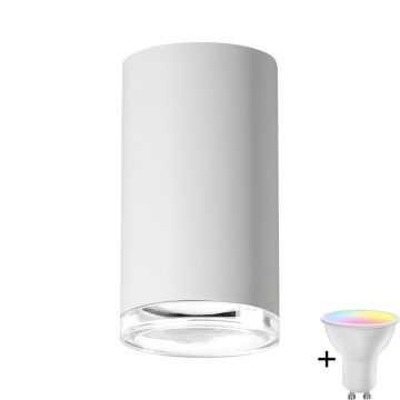 Dimmbare LED RGBW Einbaustrahler TURYN 1xGU10/6,5W/230V 2700-6500K Wi-Fi IP44 weiß