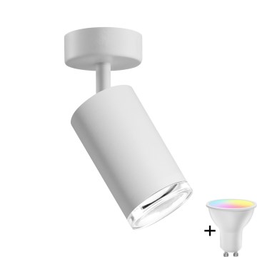 Dimmbare LED RGBW Einbaustrahler TURYN 1xGU10/6,5W/230V 2700-6500K Wi-Fi IP44 weiß