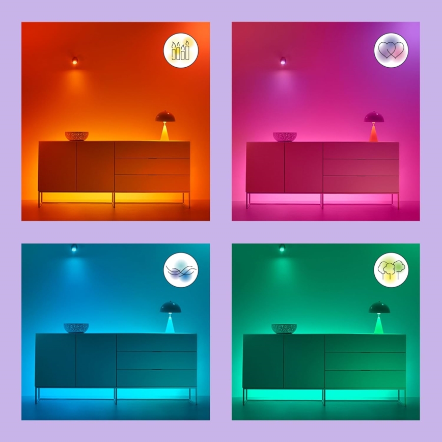 Dimmbare LED-RGBW-Glühbirne A80 E27/18,5W/230V 2200-6500K CRI 90 Wi-Fi - WiZ