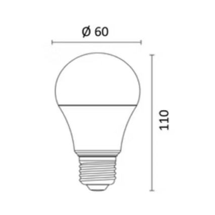 Dimmbare LED-RGBW-Glühbirne E27/8,5W/230V 3000-6500K Wi-Fi - Reality