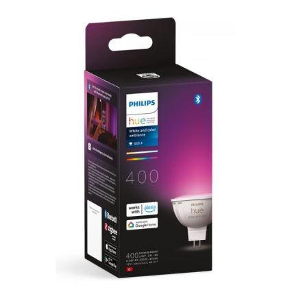 Dimmbare LED-RGBW-Glühbirne Philips Hue White And Color Ambiance GU5,3/MR16/6,3W/12V 2000-6500K