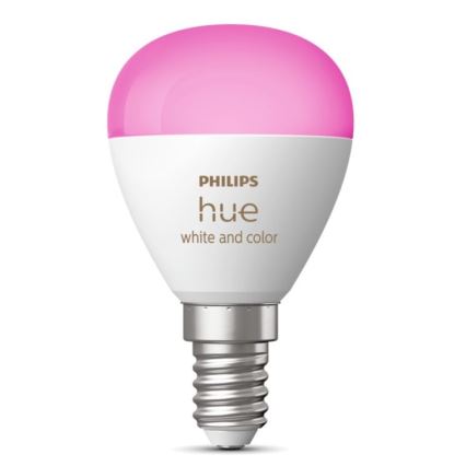 Dimmbare LED-RGBW-Glühbirne Philips Hue White And Color Ambiance P45 E14/5,1W/230V 2000-6500K