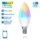 Dimmbare LED-RGBW-Glühlampe C37 E14/6,5W/230V 2700-6500K Wi-Fi - Aigostar