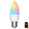 Dimmbare LED-RGBW-Glühlampe C37 E27/6,5W/230V 2700-6500K Wi-Fi - Aigostar