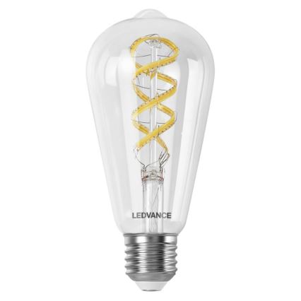 Dimmbare LED-RGBW-Glühlampe SMART+ FILAMENT EDISON ST64 E27/4,8W/230V 2700-6500K Wi-Fi - Ledvance