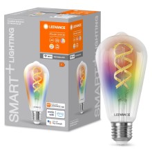 Dimmbare LED-RGBW-Glühlampe SMART+ FILAMENT EDISON ST64 E27/4,8W/230V 2700-6500K Wi-Fi - Ledvance