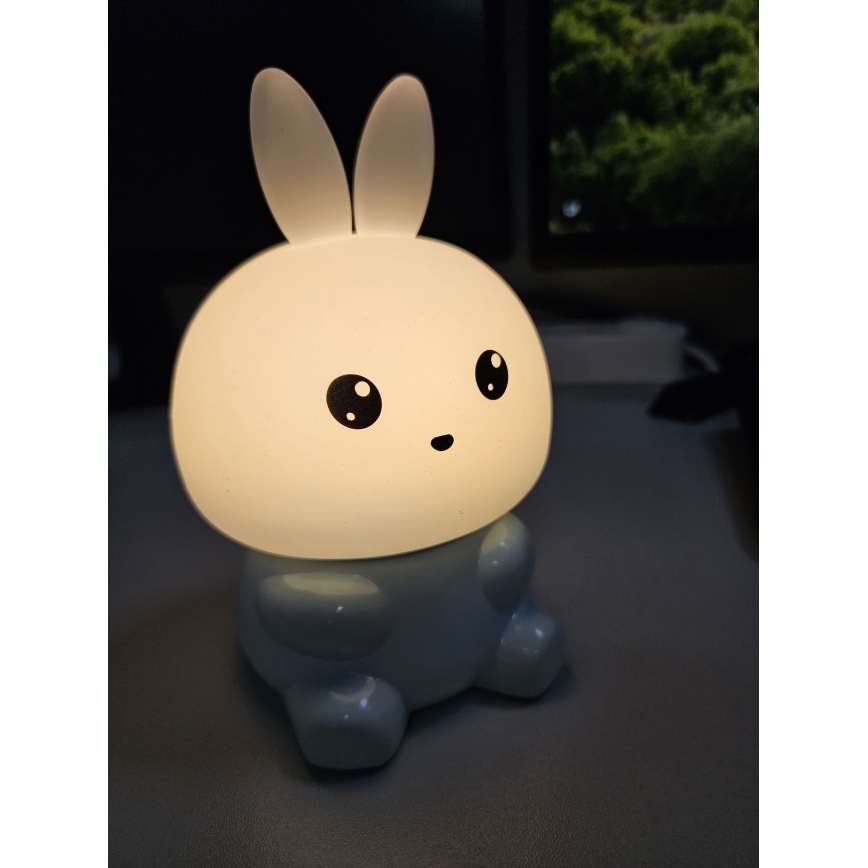 Dimmbare LED-RGBW-Kinderleuchte mit Touch-Funktion LED/1W/5V USB 1200 mAh Hase