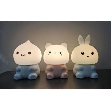 Dimmbare LED-RGBW-Kinderleuchte mit Touch-Funktion LED/1W/5V USB 1200 mAh Hase