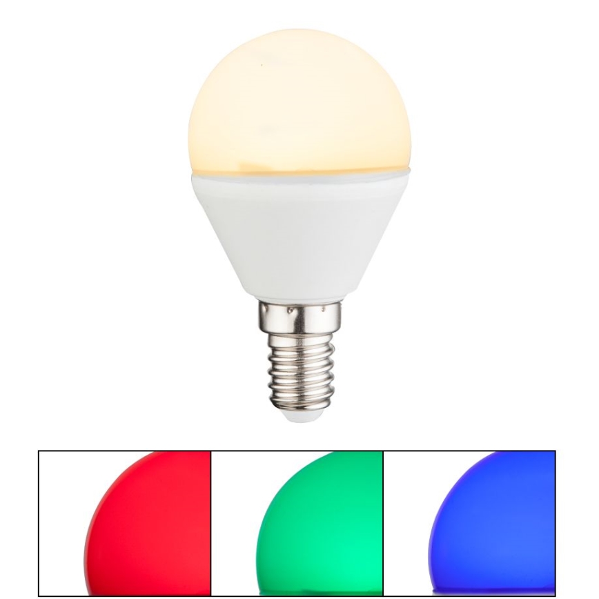 Dimmbare LED-RGBW-Lampe E14/4,9W/230V 2700K + Fernbedienung - Globo