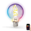 Dimmbare LED-RGBW-Lampe FILAMENT G80 E27/4,9W/230V 2700K Wi-Fi - Aigostar