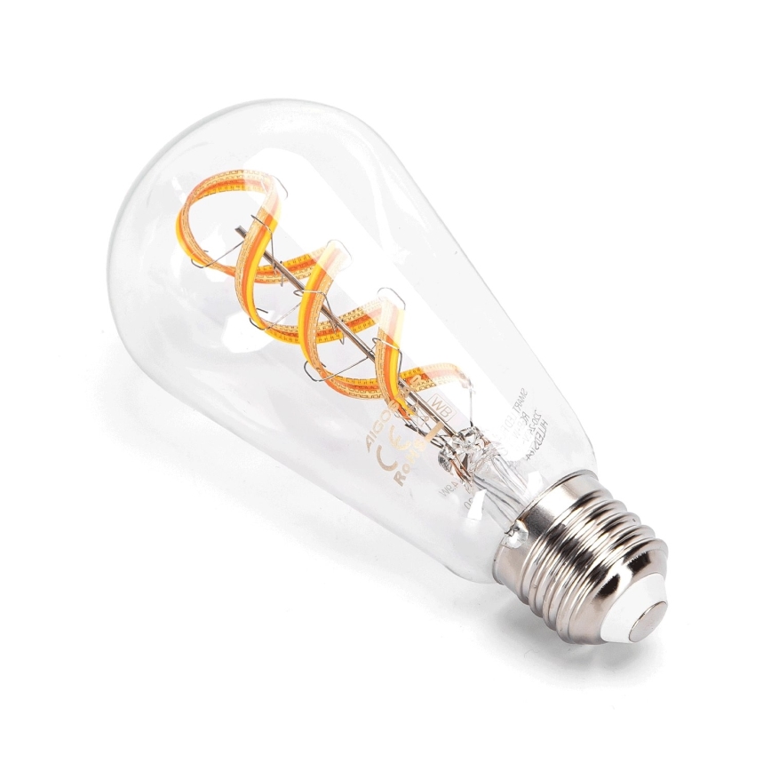 Dimmbare LED-RGBW-Lampe FILAMENT ST64 E27/4,9W/230V 2700-6500K Wi-Fi - Aigostar