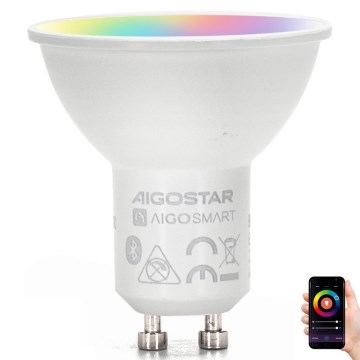 Dimmbare LED-RGBW-Lampe GU10/4,9W/230V 2700-6500K - Aigostar