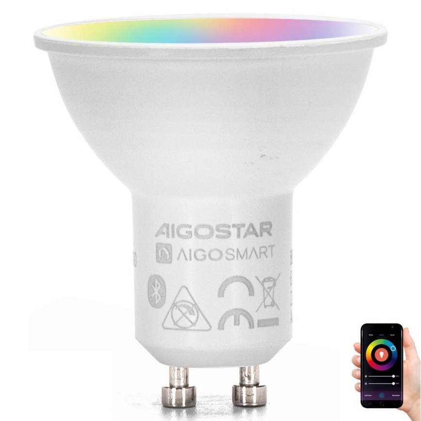 Dimmbare LED-RGBW-Lampe MESH Smart GU10/6,5W/230V 2700-6500K - Aigostar