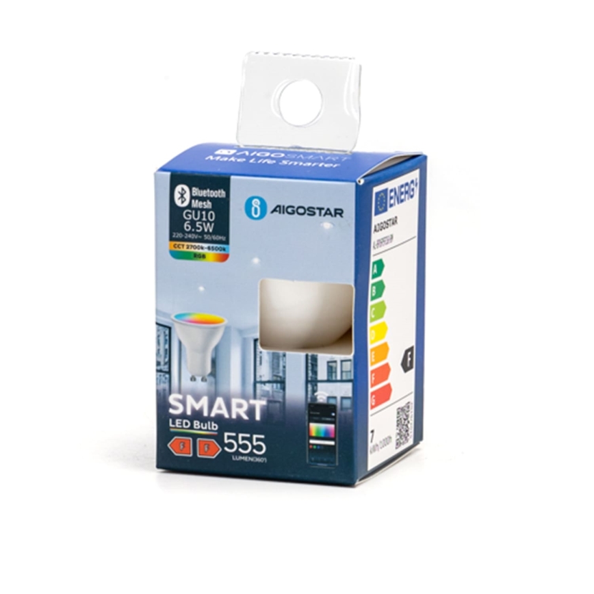 Dimmbare LED-RGBW-Lampe MESH Smart GU10/6,5W/230V 2700-6500K - Aigostar