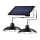 Dimmbare LED-Solar-Hängeleuchte an Schnur 2xLED/1,8W/3,7V IP44 6500K 2400 mAh + Fernbedienung