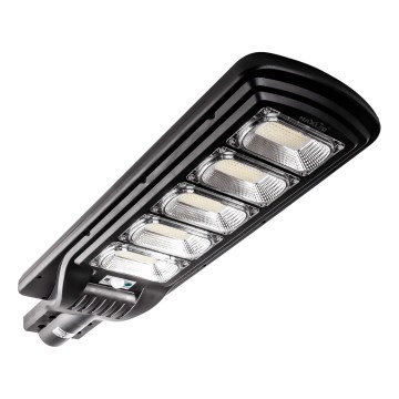 Dimmbare LED-Solar-Straßenlaterne mit Sensor LED/300W/6V 6500K IP65 schwarz + Fernbedienung