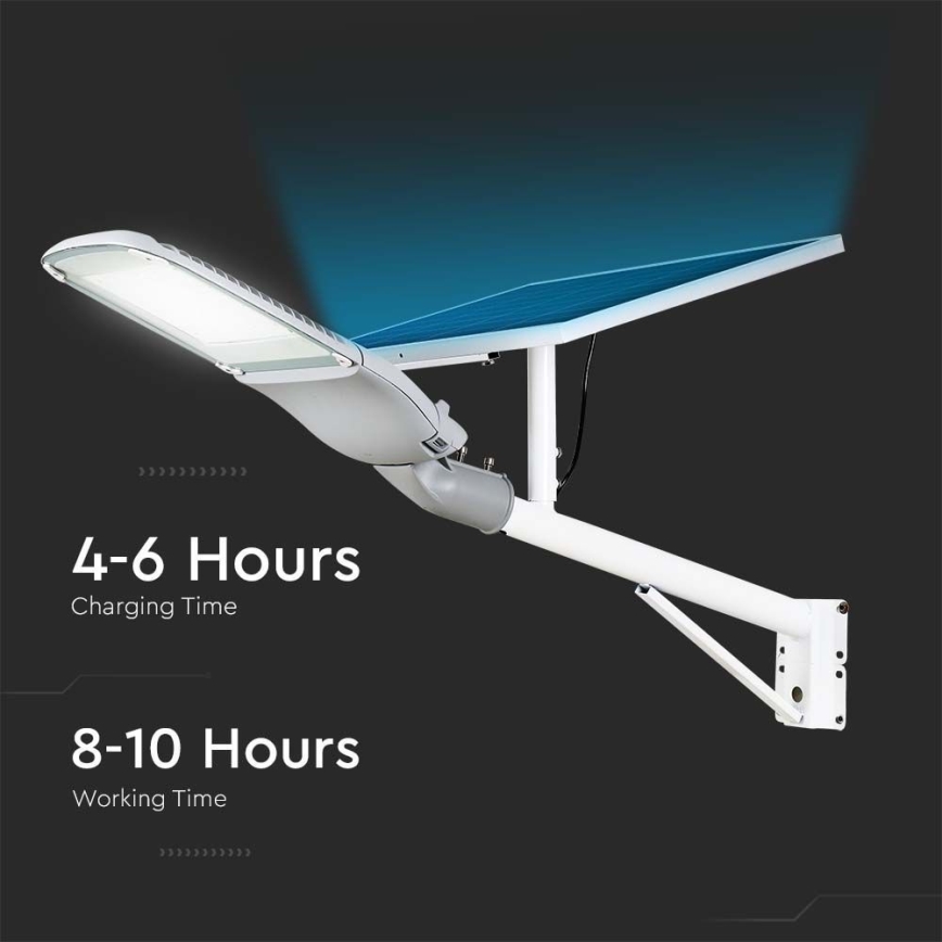 Dimmbare LED-Solar-Straßenleuchte SAMSUNG CHIP LED/50W/6,4V 6000K IP65 30000 mAh + Fernbedienung