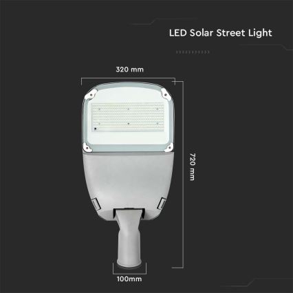 Dimmbare LED-Solar-Straßenleuchte SAMSUNG CHIP LED/50W/6,4V 6000K IP65 30000 mAh + Fernbedienung