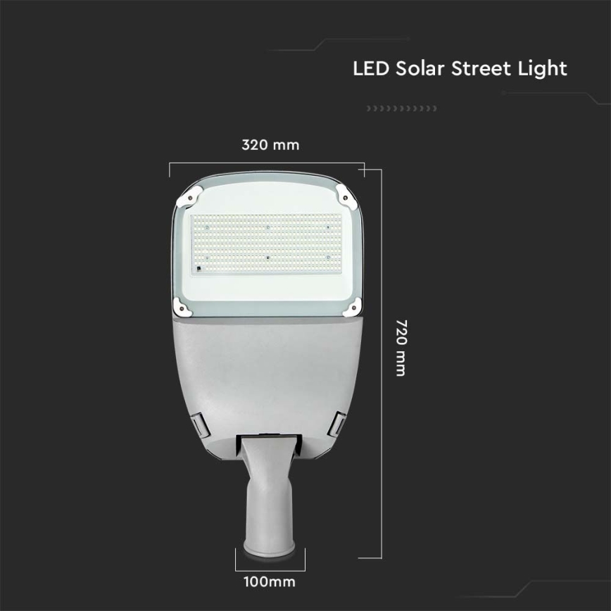 Dimmbare LED-Solar-Straßenleuchte SAMSUNG CHIP LED/50W/6,4V 6000K IP65 30000 mAh + Fernbedienung