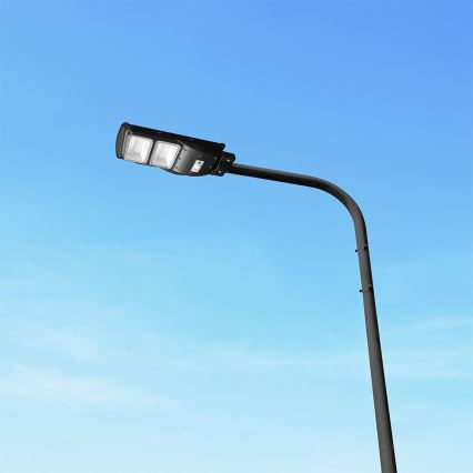 Dimmbare LED-Solar-Straßenleuchte mit Bewegungs- und Dämmerungssensor LED/8W/3,2V 6000K IP65 9000 mAh schwarz + Fernbedienung