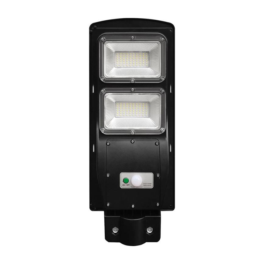 Dimmbare LED-Solar-Straßenleuchte mit Bewegungs- und Dämmerungssensor LED/8W/3,2V 6000K IP65 9000 mAh schwarz + Fernbedienung