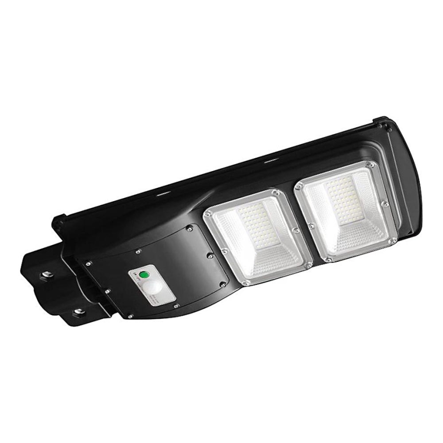 Dimmbare LED-Solar-Straßenleuchte mit Bewegungs- und Dämmerungssensor LED/8W/3,2V 6000K IP65 9000 mAh schwarz + Fernbedienung