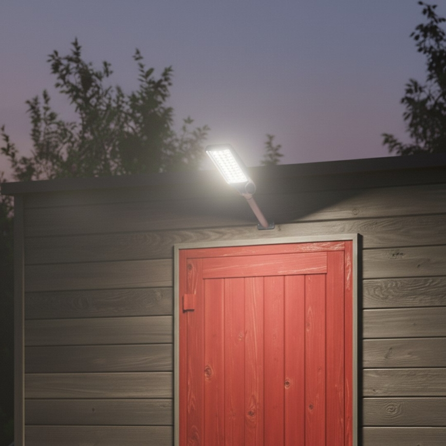 Dimmbare LED-Solar-Straßenleuchte mit Sensor VENICE LED/200W/3,2V 12000 mAh IP65 schwarz + Fernbedienung
