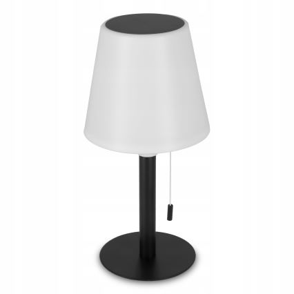 Dimmbare LED-Solarlampe LED/2W/5V USB 1200 mAh IP44 weiß/schwarz