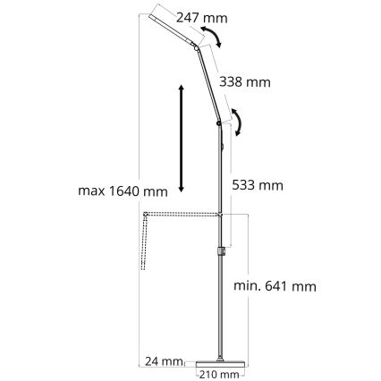 Dimmbare LED-Stehleuchte mit Touch-Funktion FERRARA LED/13W/230V 3000/4000/6000K schwarz