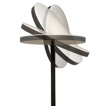 LED-dimmbare Stehleuchte NORA LED/25W/230V 2200/3000/4000K + LED/5W 3000K schwarz + Fernbedienung