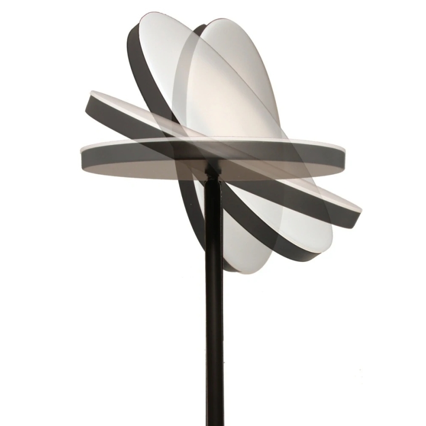 LED-dimmbare Stehleuchte NORA LED/25W/230V 2200/3000/4000K + LED/5W 3000K schwarz + Fernbedienung