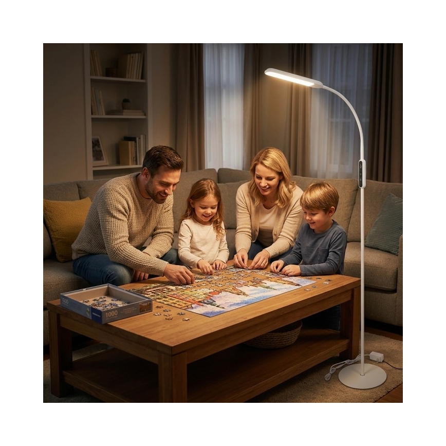 LED-dimmbare Stehleuchte TEILO LED/10W/230V 3000/4000/6500K weiß + Fernbedienung