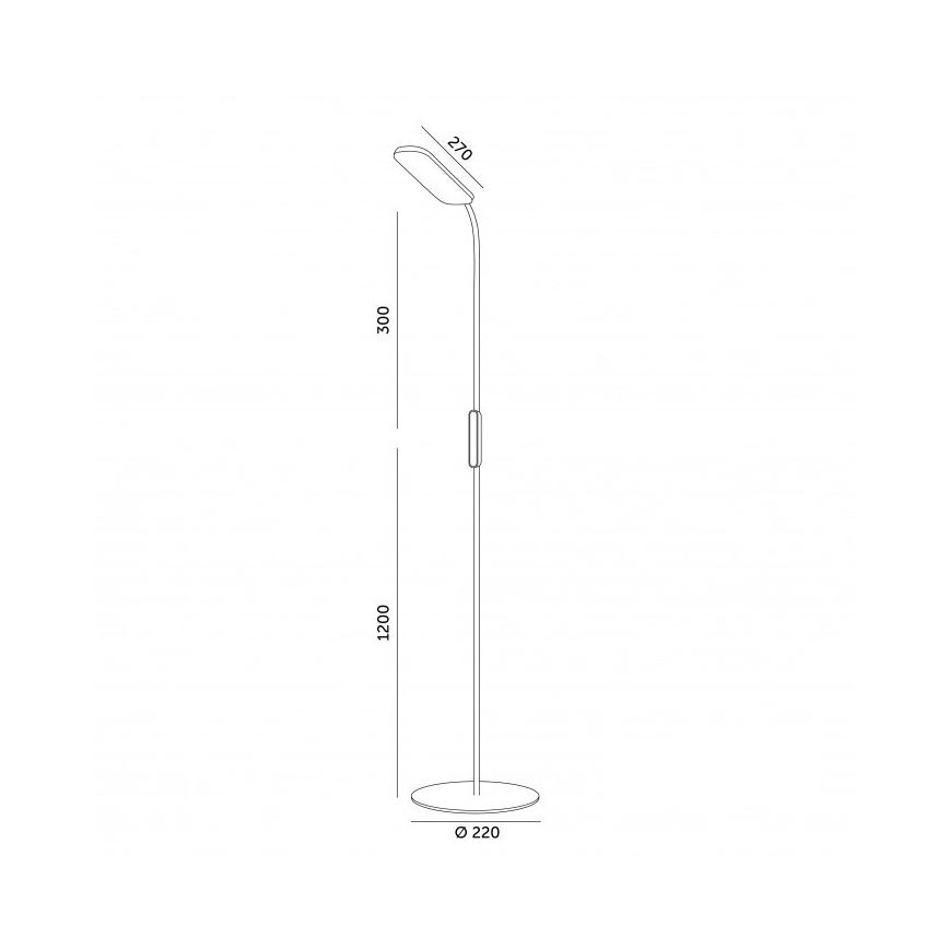 LED-dimmbare Stehleuchte TEILO LED/10W/230V 3000/4000/6500K weiß + Fernbedienung