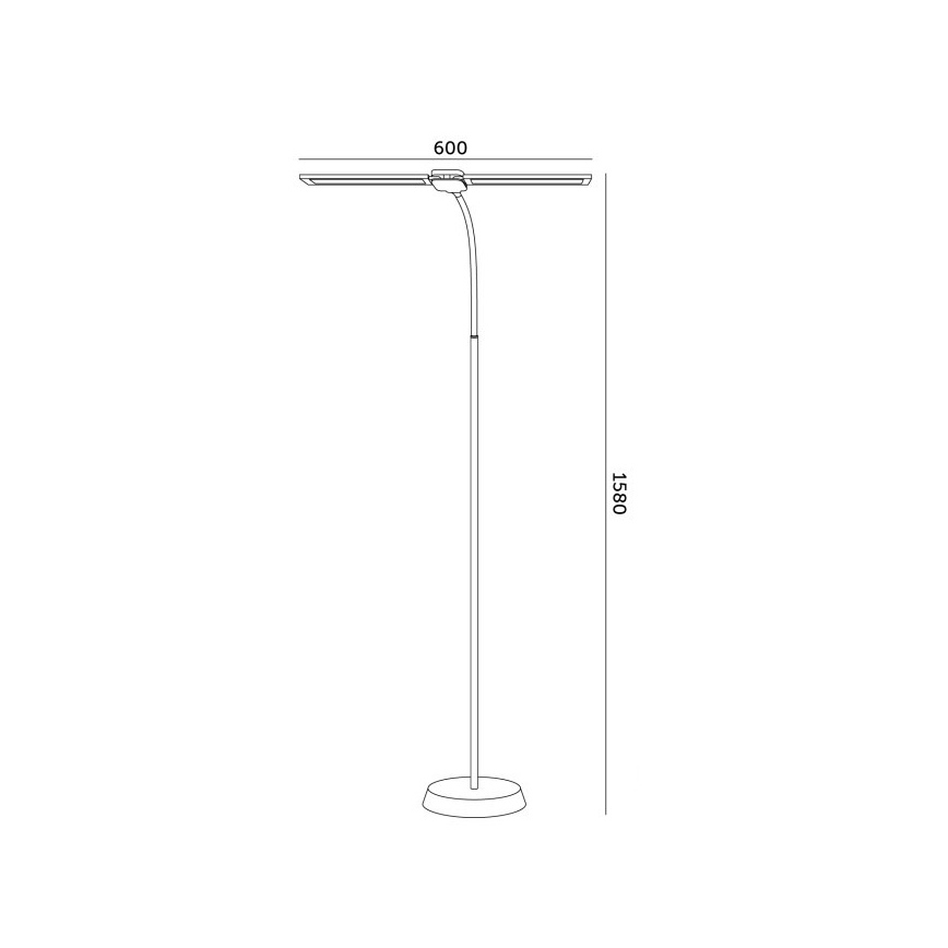 Dimmbare LED-Stehleuchte TEILO LED/14W/230V 3000/4000/6000K schwarz