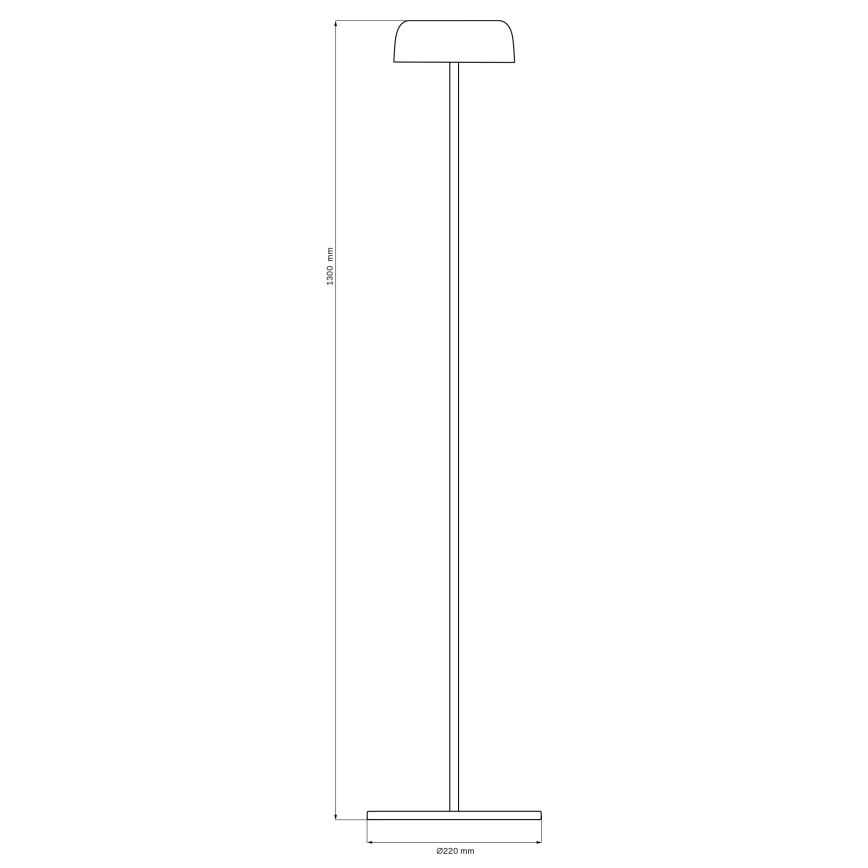 Dimmbare LED-Touch-Stehleuchte für den Outdoor-Bereich TRYPOLIS LED/2W/5V USB 1800 mAh IP44 schwarz