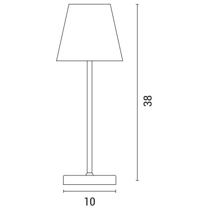 Dimmbare LED-Tischlampe mit Touch-Funktion LED/3,5W/5V 5200 mAh IP54 weiß