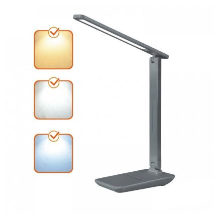 Dimmbare LED-Tischlampe NOBLITE N LED/7W/230V 3000/4000/6500K grau